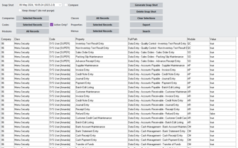 User Security Snapshot app