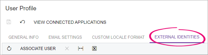 Go to the External Identities tab