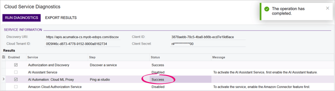 AIAutomation_CloudServiceDiagnosticsSuccess