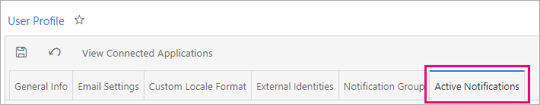 Active Notifications tab