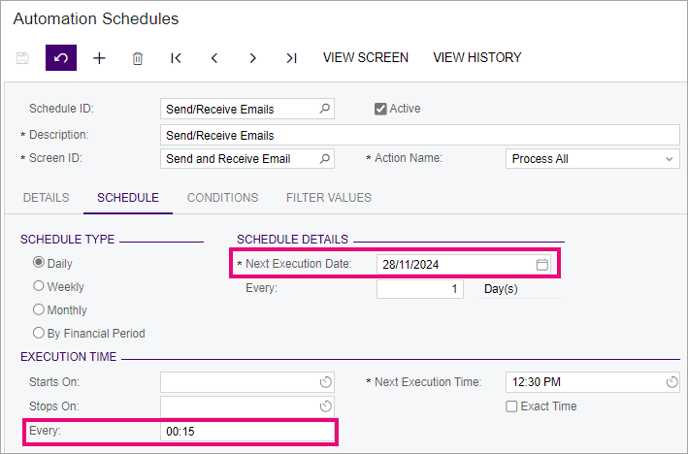 SetNewAutomationSchedule